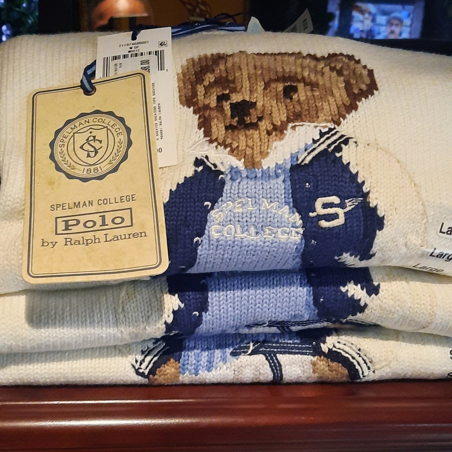 Polo Ralph Lauren Spelman College Crewneck Bear Sweater All Sizes S-2XL Unisex